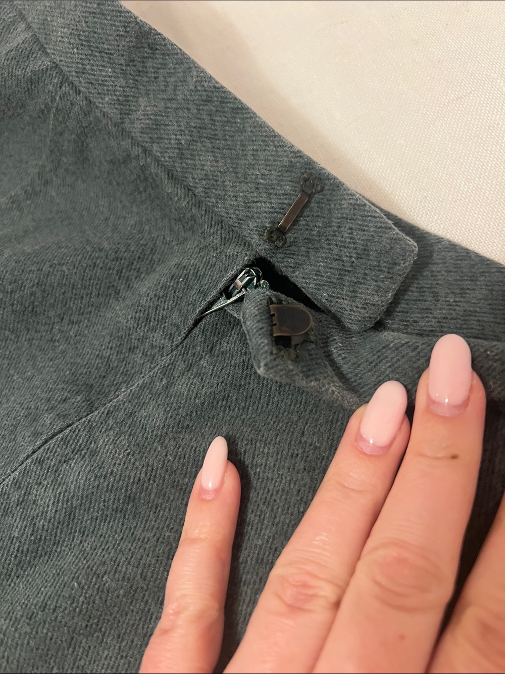 J. Crew Dark Green Midi A-Line Skirt - Picture 6 of 7